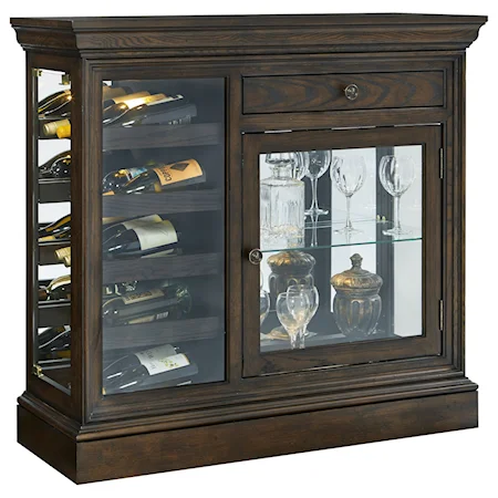 Wine Console with Side Entry Bottle Storage